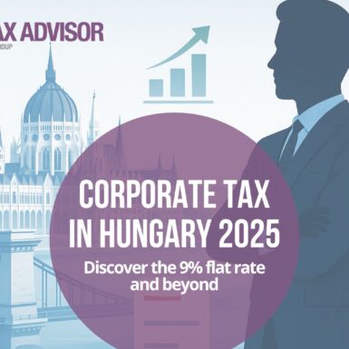 A Visually Striking Image Representing Hungary's Business-friendly Corporate Tax Environment. Features A Stylized Graphic Of The Hungarian Flag Integrated With Financial Symbols, Charts, And A Prominent 